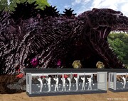 「ゴジラ迎撃作戦 ～国立ゴジラ淡路島研究センター～」シューティングゲームイメージ図