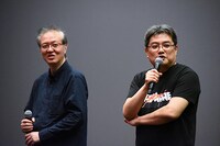 「プロメア」トークショーの様子。左から大塚雅彦、今石洋之。