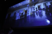 制作エキシビションの様子を写したスライド。