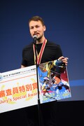 長編部門審査員特別賞を受賞したギンツ・ジルバロディス。