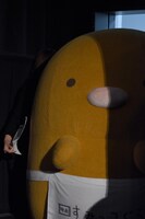 なんとかドアをくぐり抜けたとんかつ。