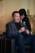 2019年に「ターミネーター：ニュー・フェイト」来日記者会見に出席したアーノルド・シュワルツェネッガー。