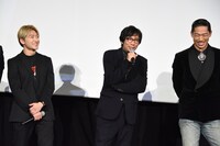 映画「その瞬間、僕は泣きたくなった-CINEMA FIGHTERS project-」公開記念舞台挨拶の様子。