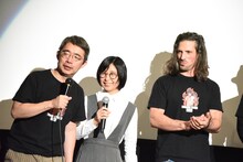 左から岩崎友彦、合アレン、マイケル・ファンコーニ。