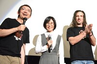 左から岩崎友彦、合アレン、マイケル・ファンコーニ。