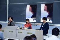 左から中川龍太郎、塩谷歩波、平松佑介。