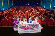 「『ひみつ×戦士 ファントミラージュ！』スペシャルライブ・ビューイングイベント」にて、左から原田都愛、菱田未渚美、山口綺羅、石井蘭。