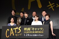 映画「キャッツ」日本語吹替版制作発表会の様子。