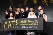 「キャッツ」日本語吹替版の制作発表会の様子。
