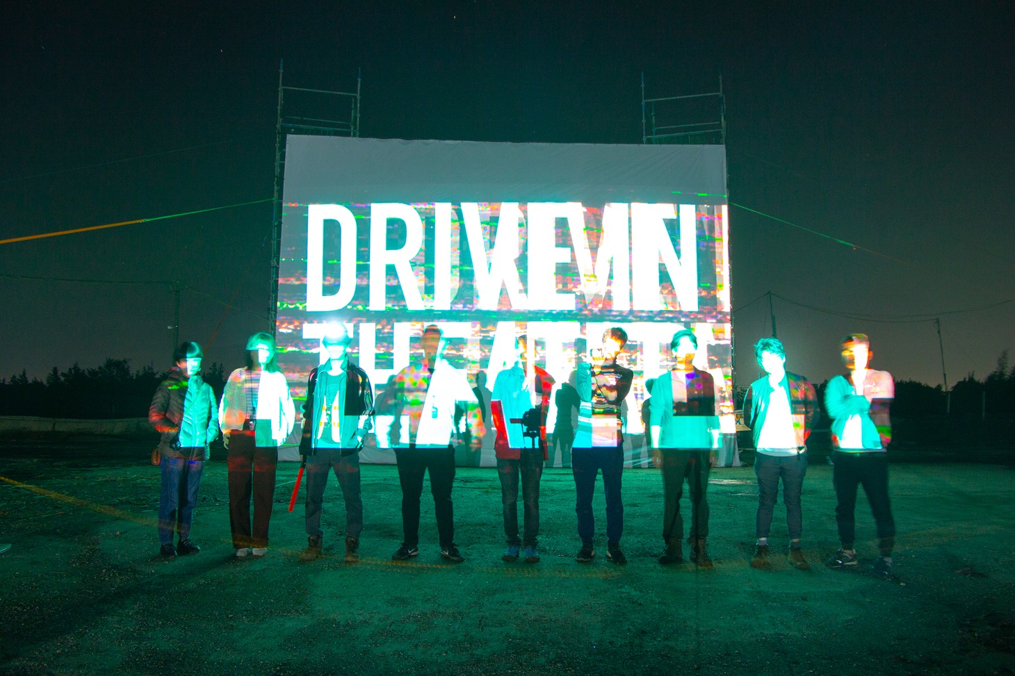「Drive in theater 01 in Kawagoe」の様子。
