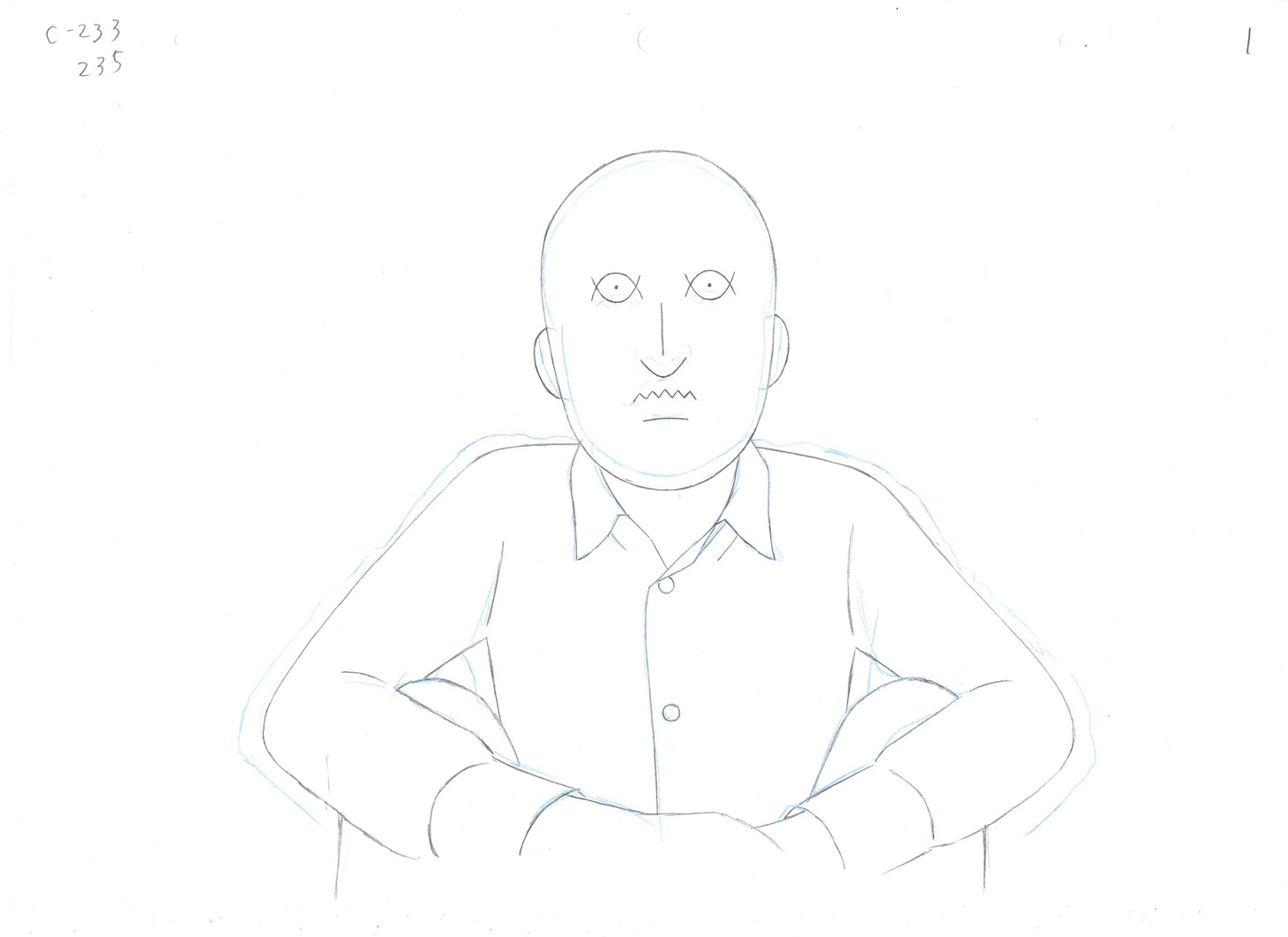 前売り券特典の生ラフ原画。