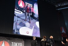 ARを使った、ロンとルパート・グリントの記念撮影の様子。