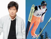 右から1994年リレハンメル五輪での西方仁也(提供:毎日新聞社)、田中圭。(c)YOSHITOMO TAKASHIMA
