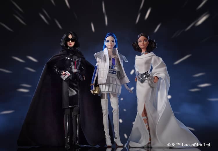 スター・ウォーズ」レイア姫、R2-D2、ダース・ベイダーがバービー化 