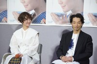 「みをつくし料理帖スペシャル」会見の様子。