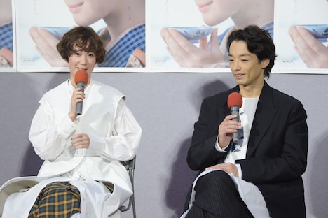 「みをつくし料理帖スペシャル」会見の様子。