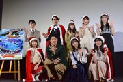 前列左から花澤香菜、小籔千豊、西野七瀬、茅原実里。後列左から糸曽賢志、近藤雄介、大森日雅、原奈津子、小見川千明。