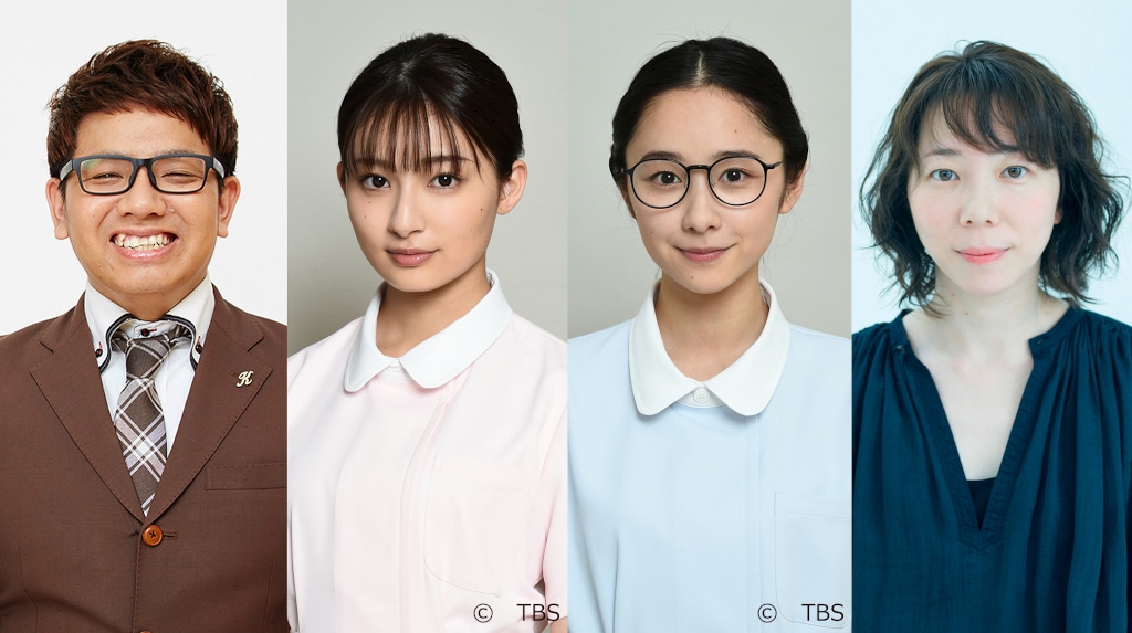 左からミキの昴生、吉川愛、堀田真由、平岩紙。