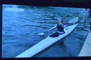 パラカヌーを練習する中条あやみ。