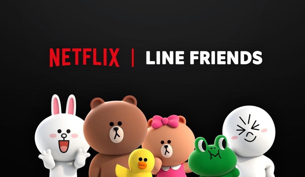 NetflixとLINE FRIENDSのコラボビジュアル。