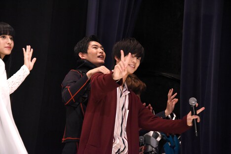 「仮面ライダー 令和 ザ・ファースト・ジェネレーション」完成報告イベントの様子。