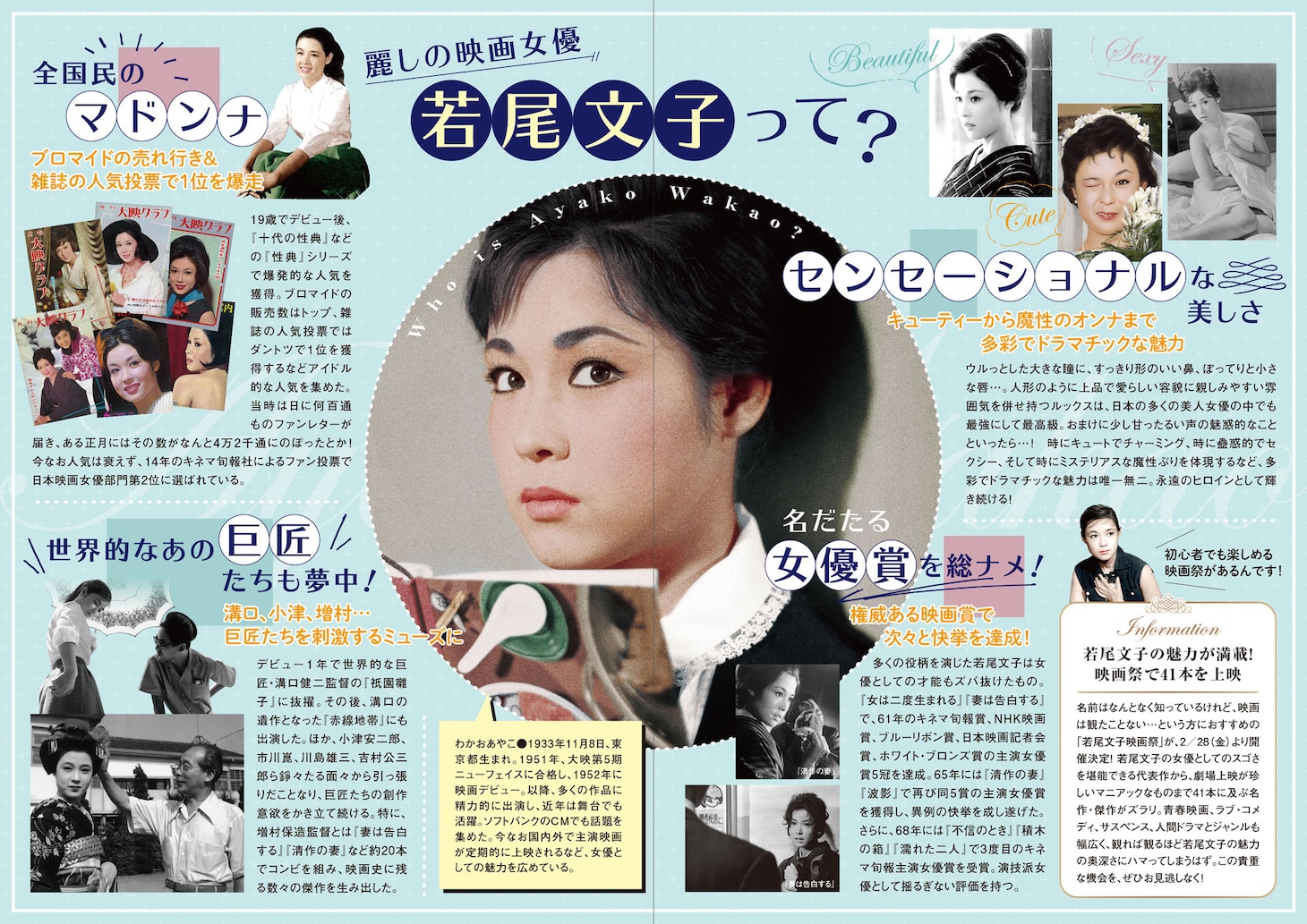 「若尾文子映画祭2020」チラシ中面