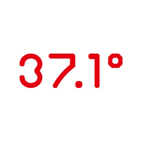 「37.1°」ロゴ