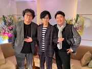 左からポン・ジュノ、稲垣吾郎、ソン・ガンホ。