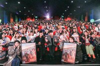 台北で行われた舞台挨拶の様子。