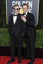 左からホアキン・フェニックス、タロン・エジャトン。（写真提供：Sthanlee Mirador / Sipa USA / Newscom /ゼータ イメージ）