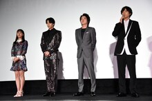 左から関水渚、新田真剣佑、藤原竜也、福士蒼汰。