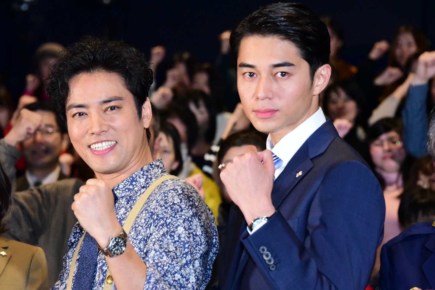 「ケイジとケンジ 所轄と地検の24時」トークイベントの様子。左から桐谷健太、東出昌大。