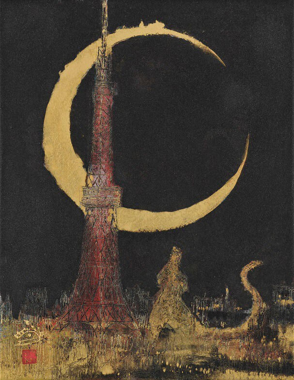 日本画 ゴジラやキングギドラが日本画に、村上裕二の作品を2カ所で展示