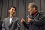 左からルー・ユーライ、藤竜也。