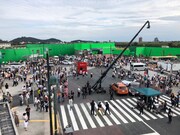 オープンセット撮影風景