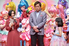 左から悠木碧、平田広明、稲垣来泉。