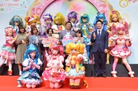 「映画プリキュアミラクルリープ みんなとの不思議な1日」「ヒーリングっど▼プリキュア」合同会見の様子。