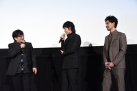 「影裏」完成披露試写会の様子。