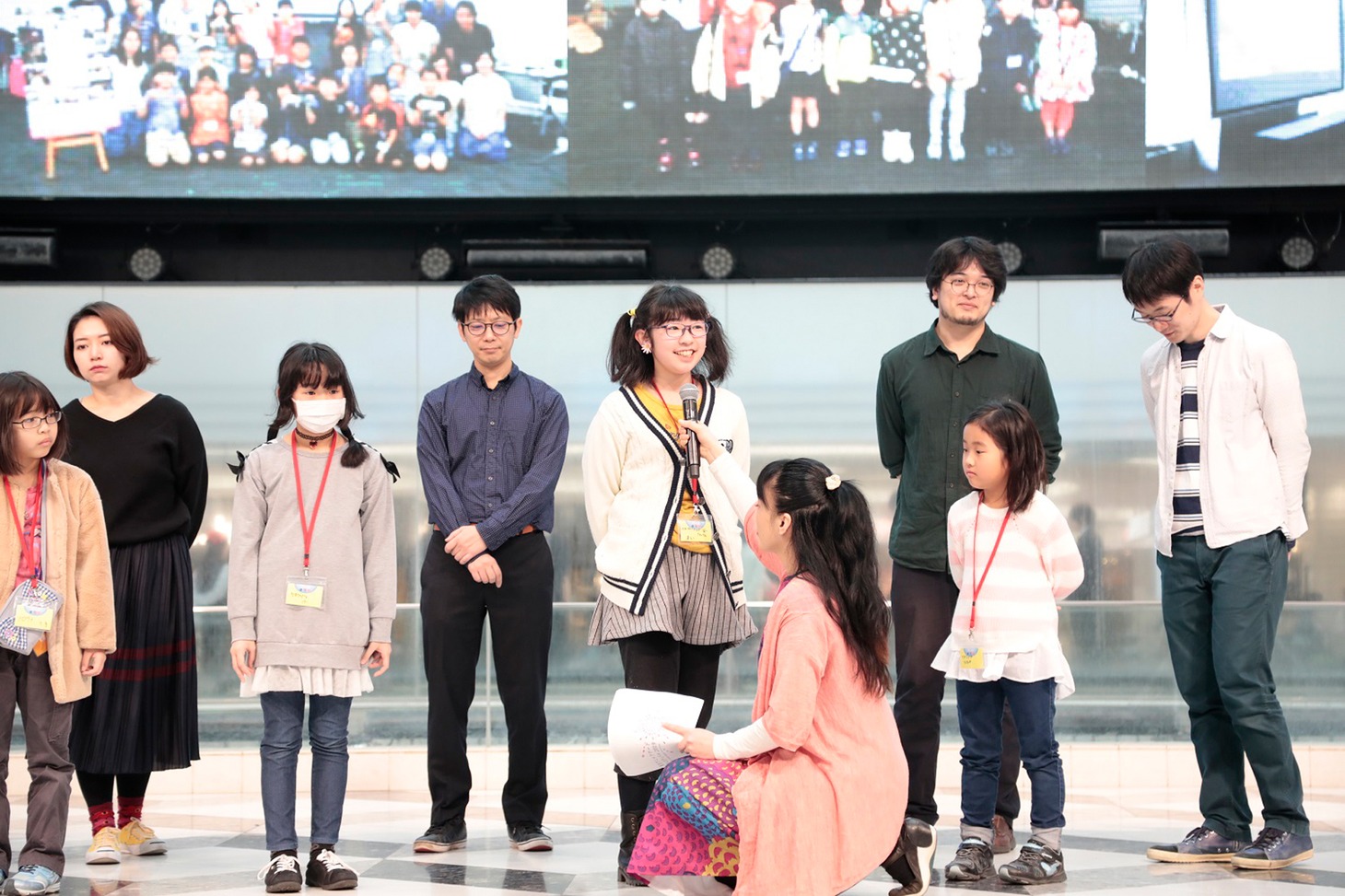 アニメ水族館の発表会の様子。