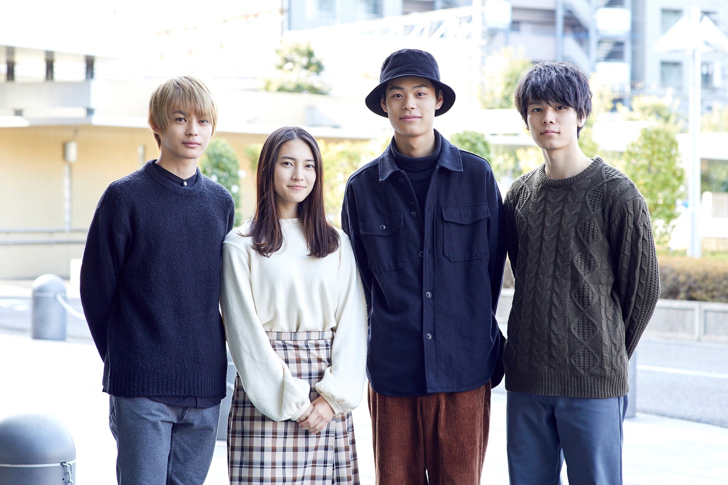 左から神尾楓珠、久保田紗友、竹内唯人、萩原利久。