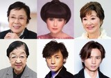 上段左から奈良岡朋子、黒柳徹子、浜木綿子。下段左から石井ふく子、東山紀之、堂本光一。
