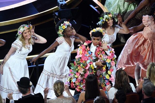 オープニングアクトを担当したジャネール・モネイ。（Getty Images）