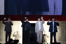 左から藤原樹、川村壱馬、吉野北人、長谷川慎。