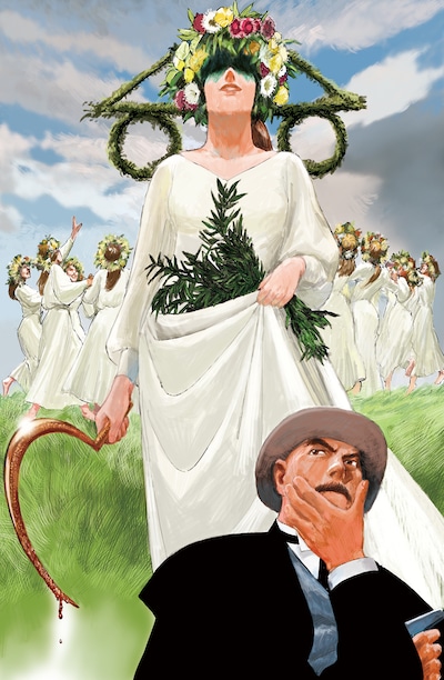 星野之宣による「ミッドサマー」応援イラスト。