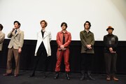 「仮面ライダージオウ NEXT TIME ゲイツ、マジェスティ」完成披露上映会の様子。