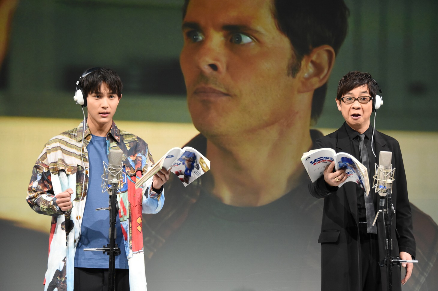 「ソニック・ザ・ムービー」公開アフレコイベントの様子。