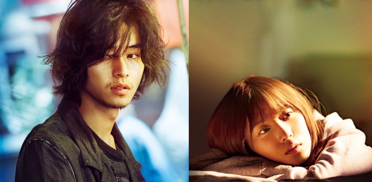 左から山崎賢人演じる永田、松岡茉優演じる沙希。