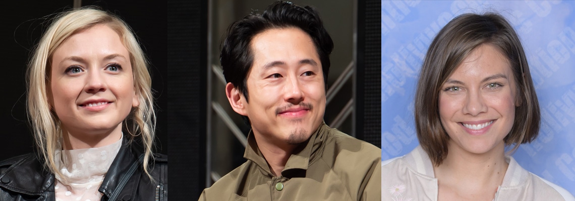 左からエミリー・キニー、スティーヴン・ユァン、ローレン・コーハン。