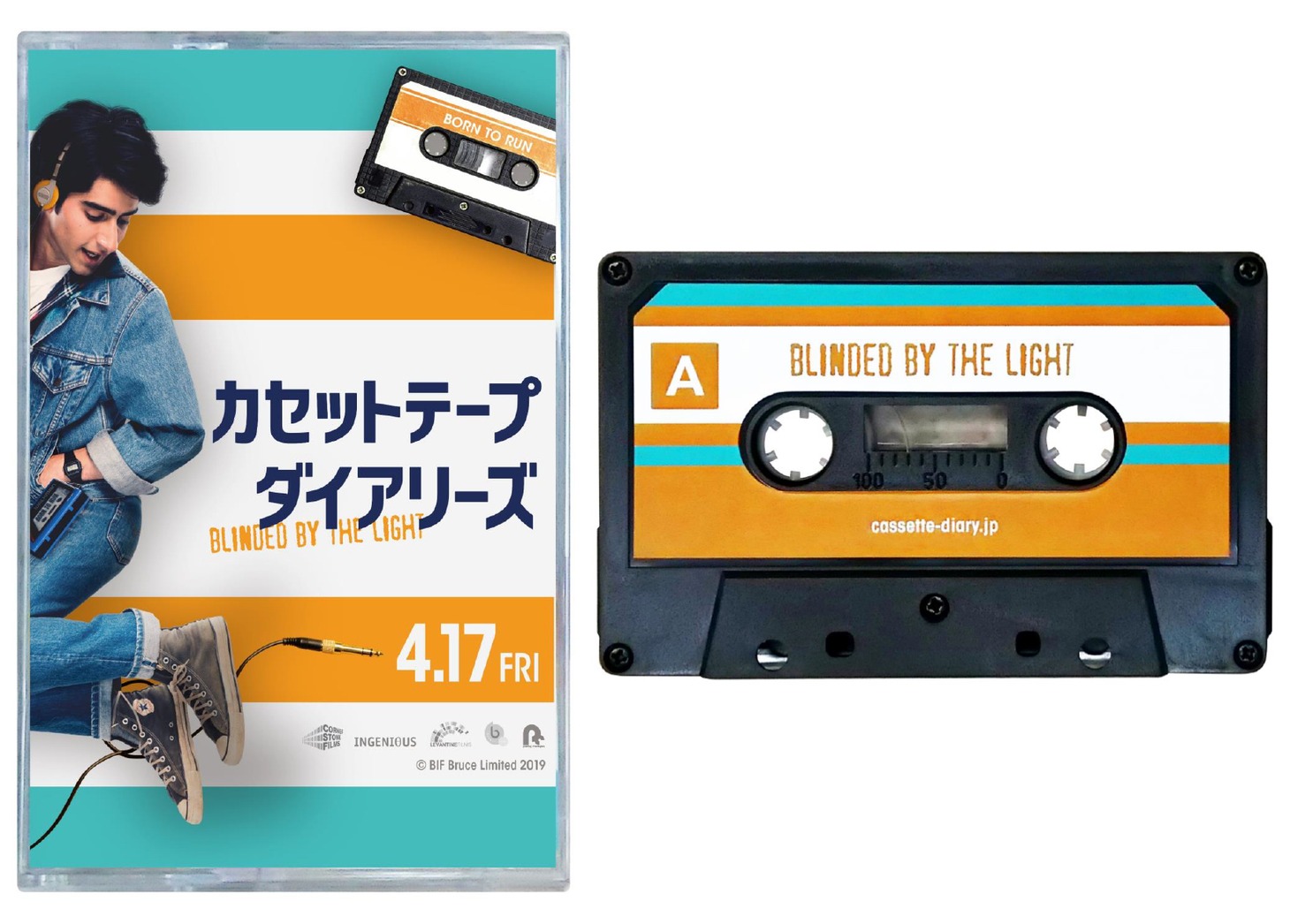 「カセットテープ・ダイアリーズ」特製カセットテープ付きムビチケのビジュアル。