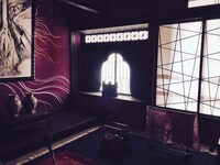 「HOKUSAI」メイキング写真より、喜多川歌麿の部屋の様子。